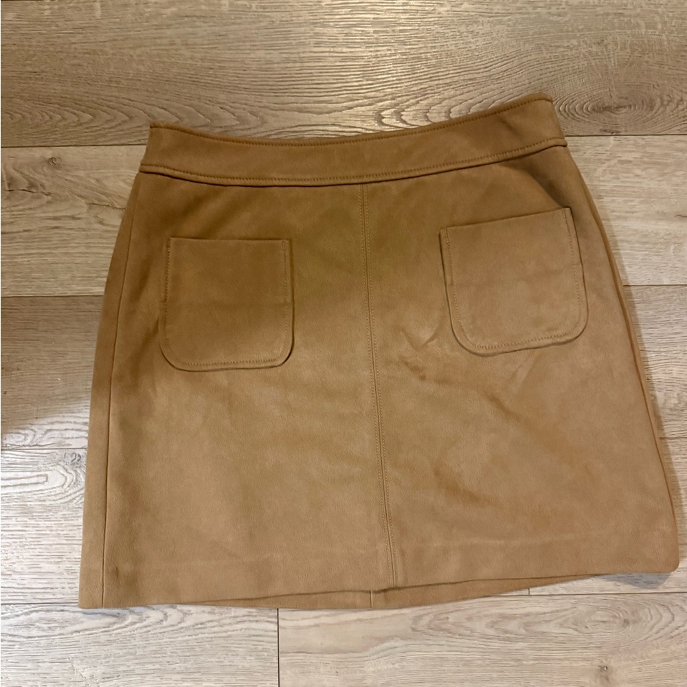 LOFT Tan Skirt with Front Pockets
